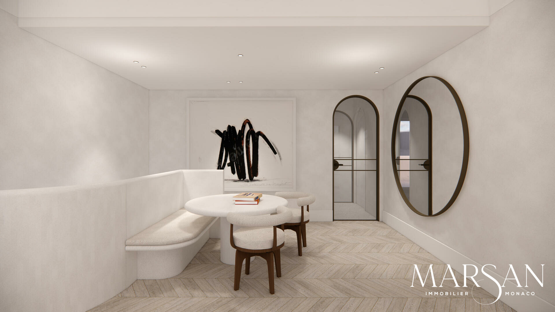 Duplex rénové luxueusement – Résidence Ambassador, Boulevard des Moulins