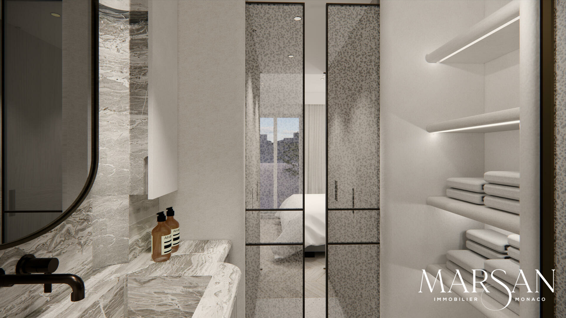 Duplex rénové luxueusement – Résidence Ambassador, Boulevard des Moulins