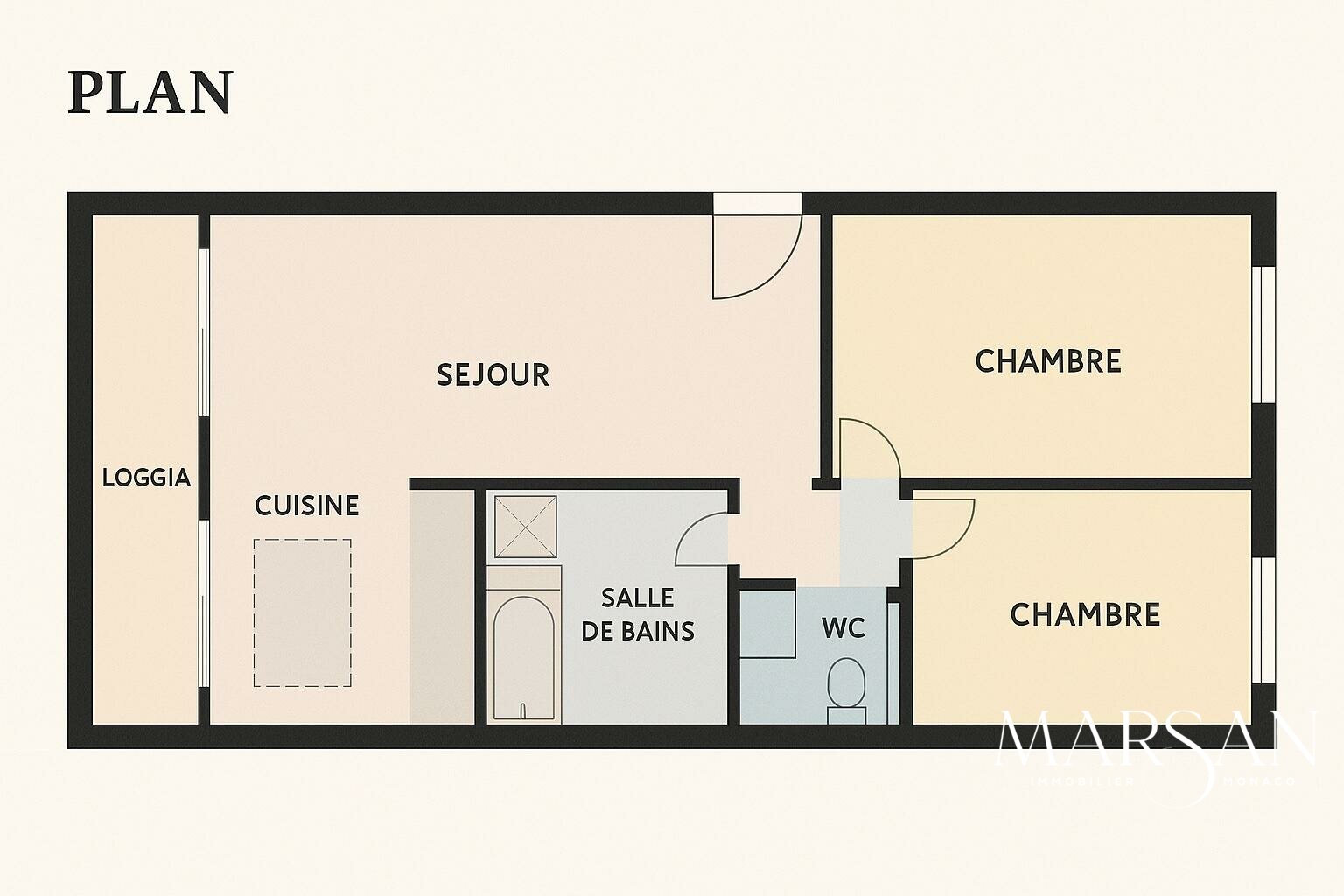 SOUS OFFRE - 3 pièces avec cave - Front de Quai Antoine 1er - Vue Port Hercule & Monte-Carlo