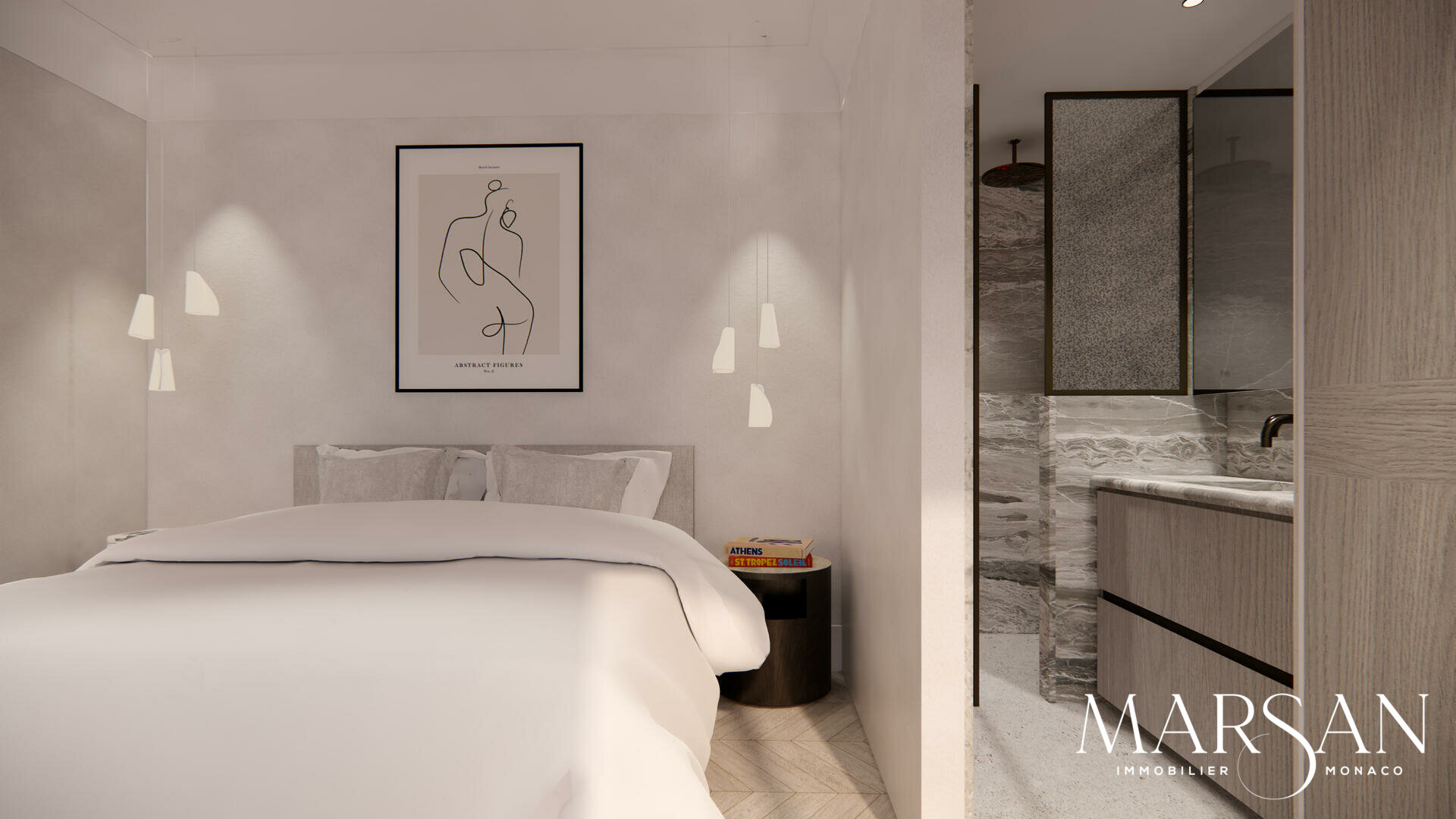 Duplex rénové luxueusement – Résidence Ambassador, Boulevard des Moulins