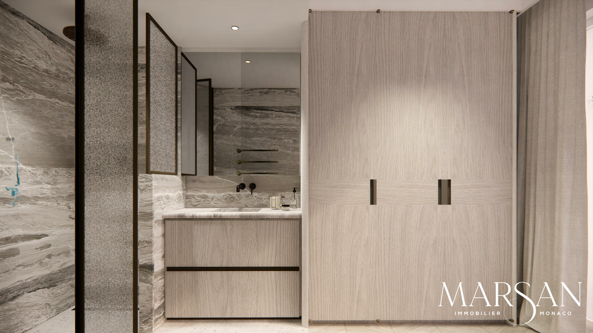 Duplex rénové luxueusement – Résidence Ambassador, Boulevard des Moulins