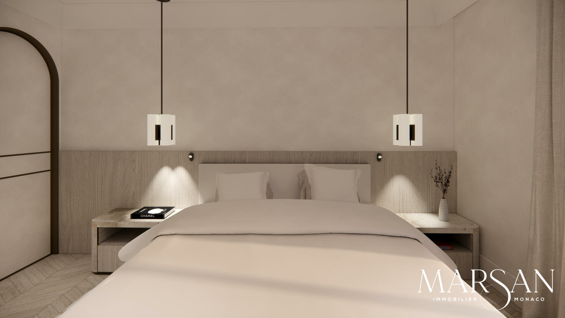 Duplex rénové luxueusement – Résidence Ambassador, Boulevard des Moulins